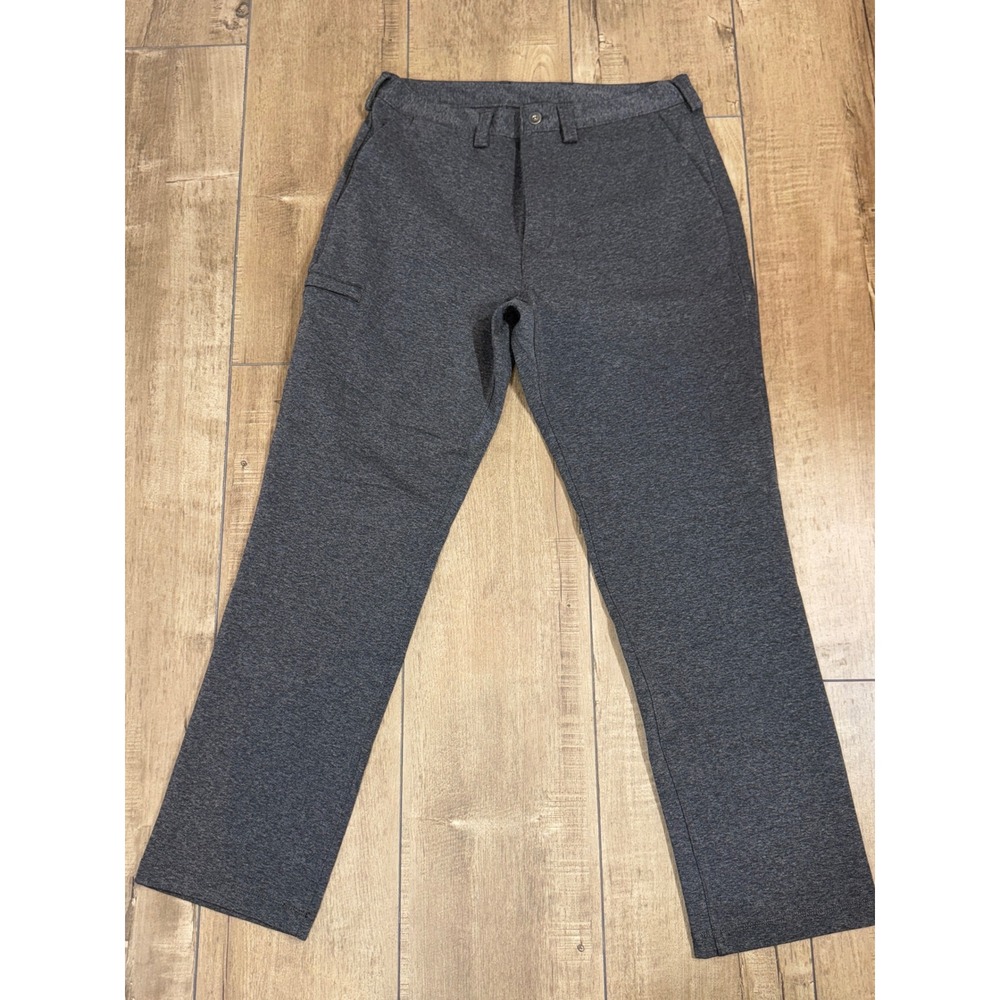 Duluth Trading Co Standard Fit Men Charcoal Grey Heathered Pants 34x32 Polyester